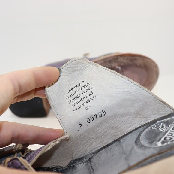 Freebird by Steven Caprice Sandals Purple Silver Leather Size 9 - Picture 6 of 6